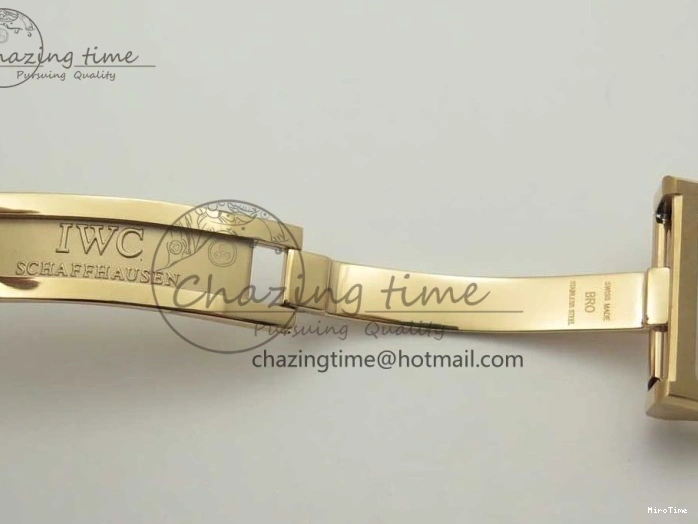 MIROTIME 0223 Portuguese Tourbillon IW504602 RG ZF Best Edition White Dial on Brown Leather Strap Stretchable 7178